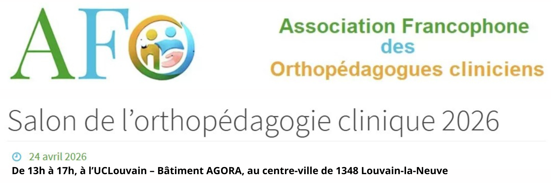 Actualite - Salon de l’orthopédagogie clinique 2026